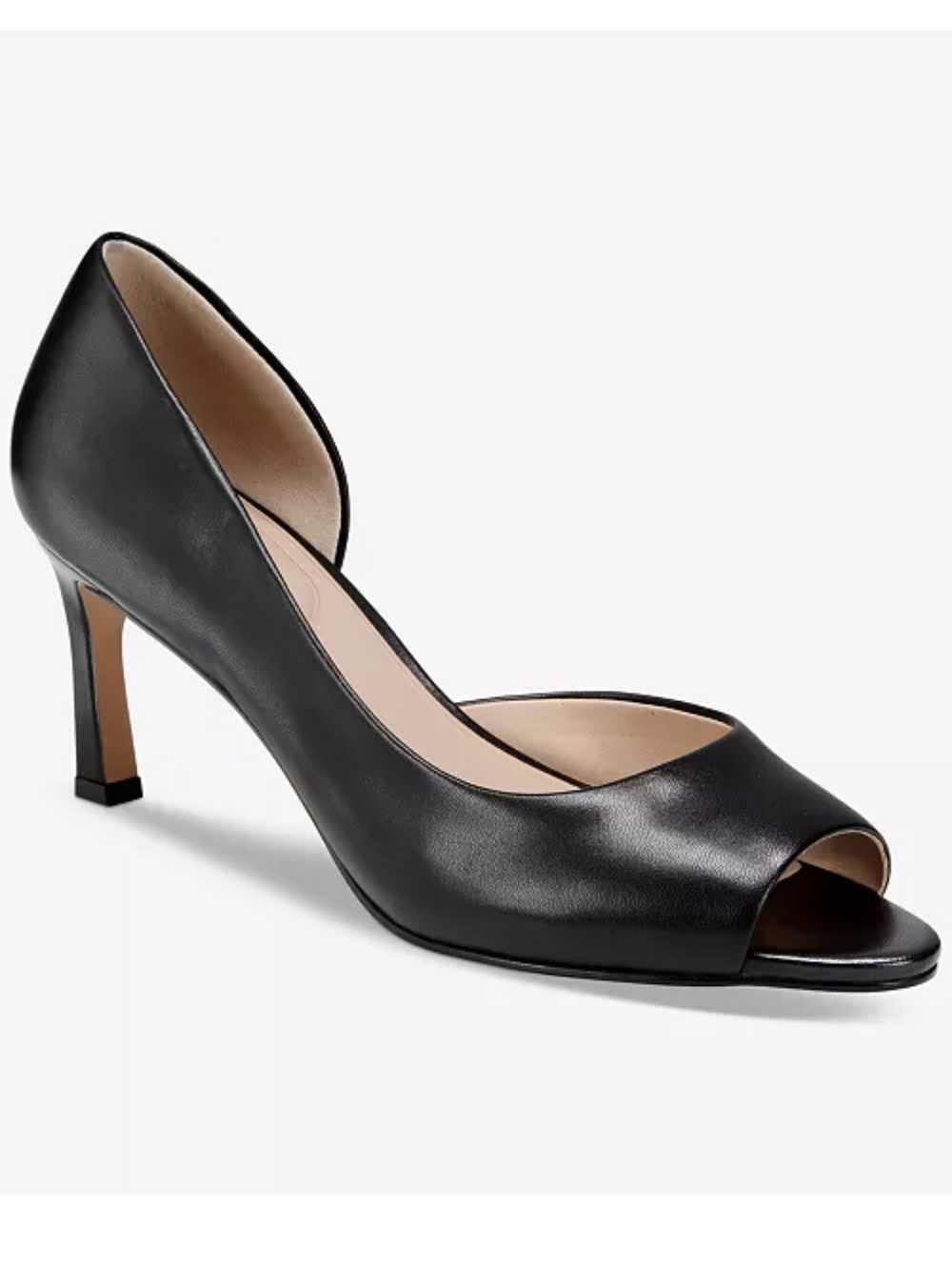 Giani Bernini Black Leather Peep-Toe Pump (NWT) 9.5